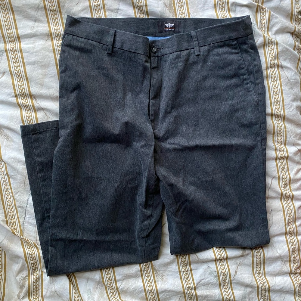 Dockers Straight Fit Slate Grey Trousers, 36x30